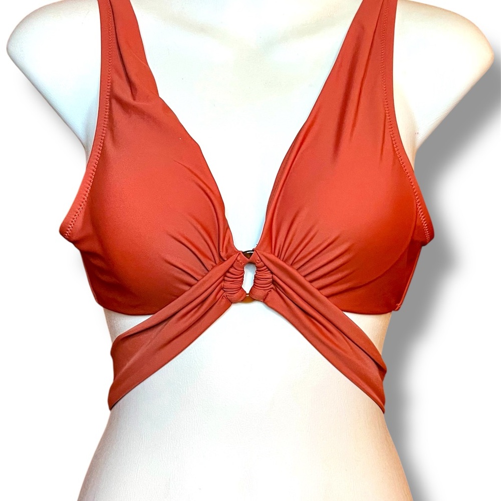 Cupshe Rust Twist Front Bikini Top